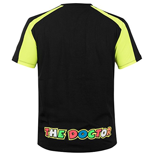 Valentino Rossi VR46 Moto GP Race Logo Negro Camiseta Oficial 2018