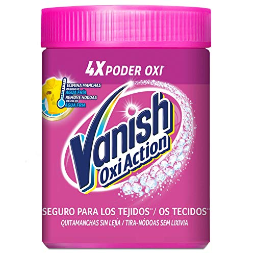 Vanish Oxi Action - Quitamanchas para Ropa Blanca y de Color, lavadora o remojo, en Polvo, Sin Lejía - Pack de 2 x 900 g