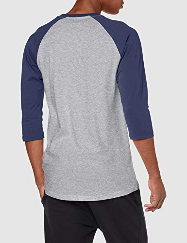 Vans Classic Raglan Camiseta, Multicolor (Athletic Heather/Dress Blue Koo), X-Large para Hombre