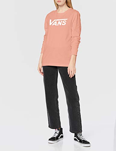 Vans Flying V Classic LS BF Camiseta, Rosa amanecer, XS para Mujer