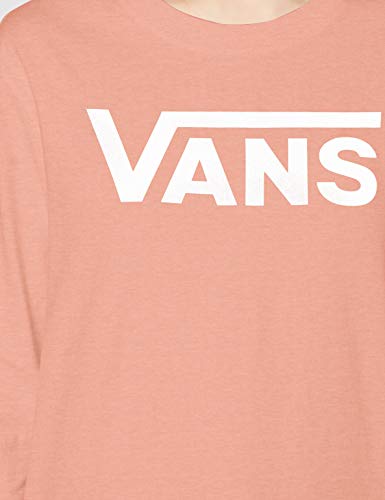 Vans Flying V Classic LS BF Camiseta, Rosa amanecer, XS para Mujer
