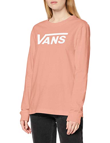 Vans Flying V Classic LS BF Camiseta, Rosa amanecer, XS para Mujer