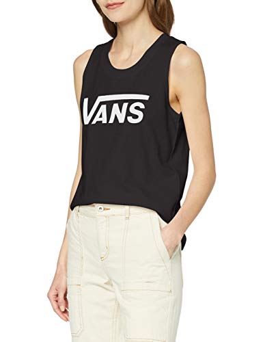 Vans Flying V Muscle Scoop Camiseta, Negro (Black Blk), 38 (Talla del Fabricante: Medium) para Mujer