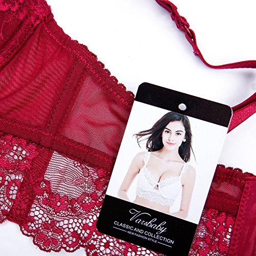 Varsbaby Push-up Encaje Conjunto de Sujetador y Bragas Mujer