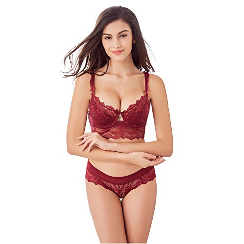 Varsbaby Push-up Encaje Conjunto de Sujetador y Bragas Mujer