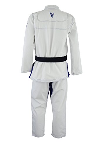Vector Brasileño Jiu Jitsu Gi BJJ Kimono Serie Flamma con Cinturón Blanco Libre Tela Ultra Fuerte Preshrunk para Hombres y Mujeres