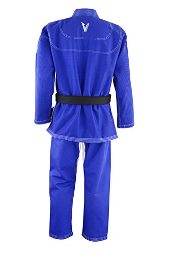 Vector Brasileño Jiu Jitsu Gi BJJ Kimono Serie Flamma con Cinturón Blanco Libre Tela Ultra Fuerte Preshrunk para Hombres y Mujeres