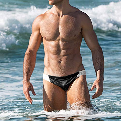 Vectry Bañadores de Natación Pantalones Cortos de Los Hombres de Secado Rápido Playa Surf Pantalones Cortos de Natación Bañadores Hombre Estampados Traje de Baño Bañadores Hombre Cortos Negro