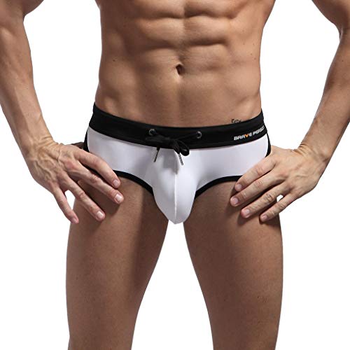 Vectry Bañadores de Natación Pantalones Cortos de Los Hombres de Secado Rápido Playa Surf Pantalones Cortos de Natación Traje de Baño Hombre Traje de Baño Hombre Bañadores Hombre Baratos Blanco