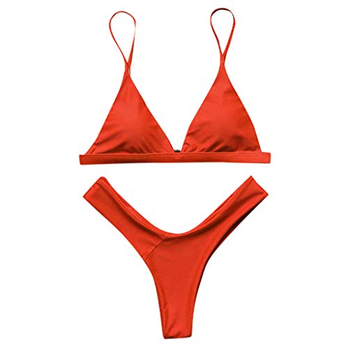 Vectry Bikinis para Mujer Tankini Embarazada Bañadores de Mujer con Aros Bañadores de Mujer Dos Piezas Altos Monokini Mujer Sexis Traje de Baño Sexy Mujer 2019 Tallas Grandes Traje de Baño Anaranjado
