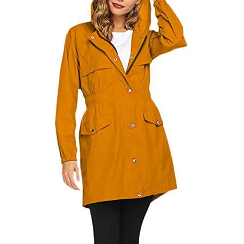 Vectry Mujer Gabardina Mujer Plumas Azul Marino Mujer Chubasqueros Mujer Bonitos Abrigo De Paño Parka Impermeable Mujer Gabardina Mujer Abrigo con Capucha Mujer