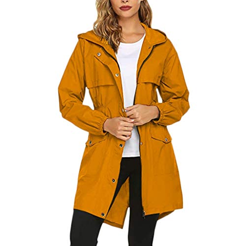 Vectry Mujer Gabardina Mujer Plumas Azul Marino Mujer Chubasqueros Mujer Bonitos Abrigo De Paño Parka Impermeable Mujer Gabardina Mujer Abrigo con Capucha Mujer