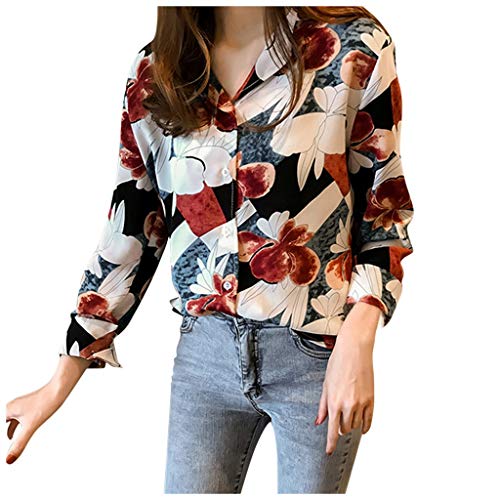 Vectry Otoño 2019 Barata Blusa De Vestir Mujer Ropa Barata De Mujer Blusones Mujer Tallas Grandes Camisas Blancas Mujer Camisa Hawaiana Mujer Camisas De Mujer De Manga Larga Camisa Roja