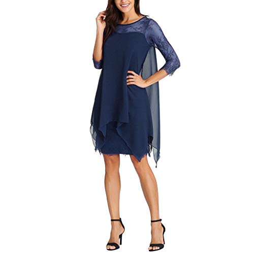 Vectry Rebajas Vestidos De Fiesta Vestidos Casual Vestidos para Boda Vestidos Liso Vestidos con Cinturón Vestidos con Manga Corta Vestido Vintage