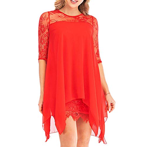 Vectry Vestido Recto para Mujer Gordita Vestidos Azul Turquesa Mujer Vestidos De Mujer para IR De Boda Vestidos De Mujer Verano XXXXXL