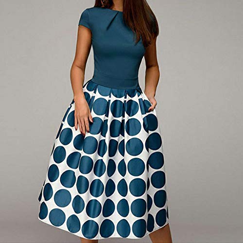 Vectry Vestidos Baratos Vestidos Mujer Casual Verano Vestidos Sexys Y Elegantes Moda Mujer 2019 Rebajas Vestidos Vestidos De Mujer Verano Vestidos De Fiesta para Comuniones Vestidos (_Azul, XL)