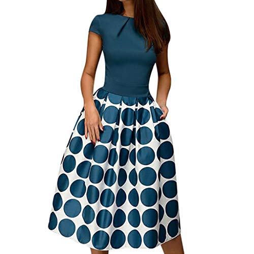 Vectry Vestidos Baratos Vestidos Mujer Casual Verano Vestidos Sexys Y Elegantes Moda Mujer 2019 Rebajas Vestidos Vestidos De Mujer Verano Vestidos De Fiesta para Comuniones Vestidos (_Azul, XL)