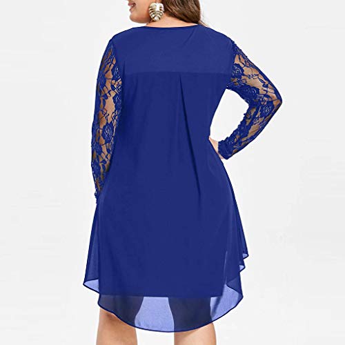 Vectry Vestidos Elegantes Mujer Vestidos Mujer Vestidos Largo De Elegante Vestidos Casual De Mujer Primavera Vestidos Fiesta Coctel Vestidos Playa Mujer (-Azul, XXXXXL)