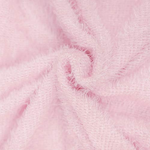 VEMOW Vestido Mujer Invierno SuéTer Tejer SuéTer Tipo con Cuello De Tortuga Calentar Manga Larga Bolsillo Mini SuéTer Vestir OtoñO Summer(Rosado,2XL)