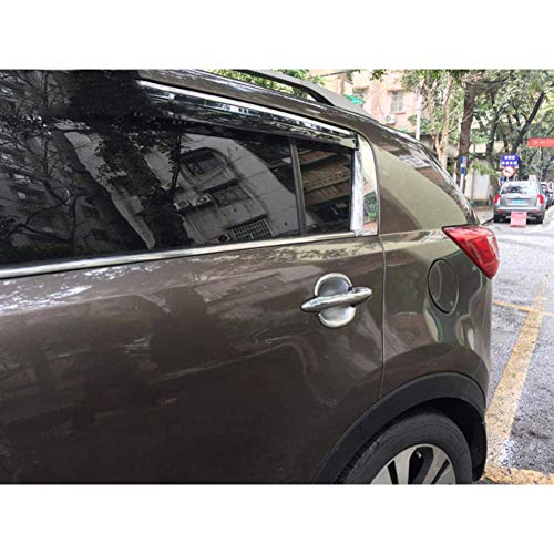 Ventana trasera triángulo lateral decorativo cubierta Trim ventana decoración, para Kia Sportage 2015 2014 2013 2012 2011 (plata)