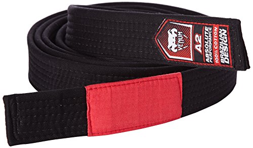 VENUM Brazilian Cinturón de Jiu Jitsu, Unisex Adulto, Negro, A2