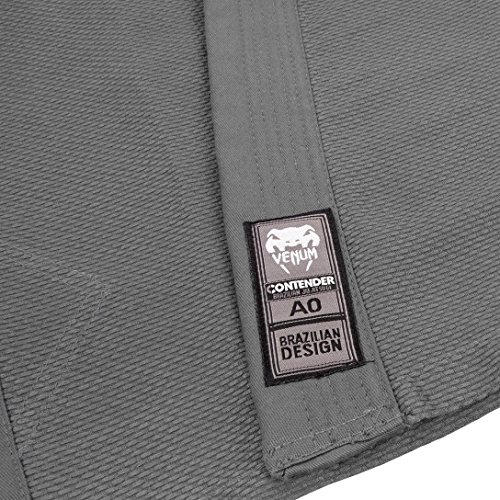 VENUM Contender 2.0 Kimono BJJ GI, Unisex Adulto, Gris, A2.5
