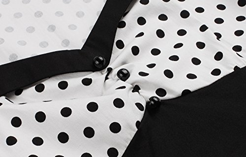 VERNASSA 1950s Vestidos para Mujer, 50s Vestido Retro con Estilo del Oscilación de la Tarde de la Vendimia del Baile de Fin de Curso del Club del Coctel del Algodón del Estilo de Hepburn