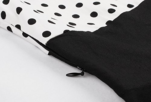 VERNASSA 1950s Vestidos para Mujer, 50s Vestido Retro con Estilo del Oscilación de la Tarde de la Vendimia del Baile de Fin de Curso del Club del Coctel del Algodón del Estilo de Hepburn