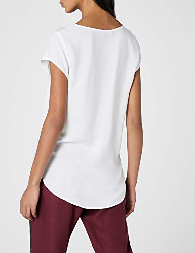 Vero Moda 10104030, Camiseta Para Mujer, Blanco (Snow White), 36 (talla del fabricante: S)
