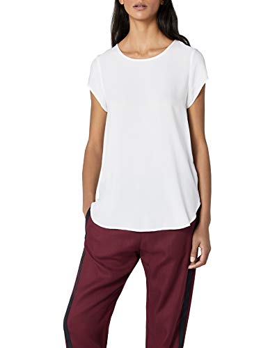 Vero Moda 10104030, Camiseta Para Mujer, Blanco (Snow White), 36 (talla del fabricante: S)