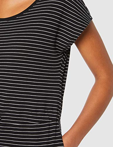 Vero Moda Vmapril SS Short Dress Ga Noos Vestido, Multicolor (Black Stripes: Snow/Rebecca), 36 (Talla del Fabricante: X-Small) para Mujer