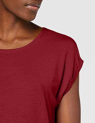 Vero Moda Vmava Plain SS Top Ga Noos Camiseta, Rojo Tibetano, XL para Mujer