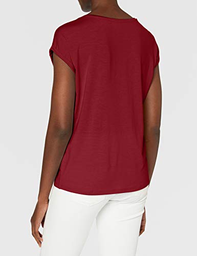 Vero Moda Vmava Plain SS Top Ga Noos Camiseta, Rojo Tibetano, XL para Mujer