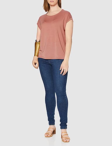 Vero Moda VMAVA Plain SS Top GA Noos Camiseta, Rosa Antigua, S para Mujer