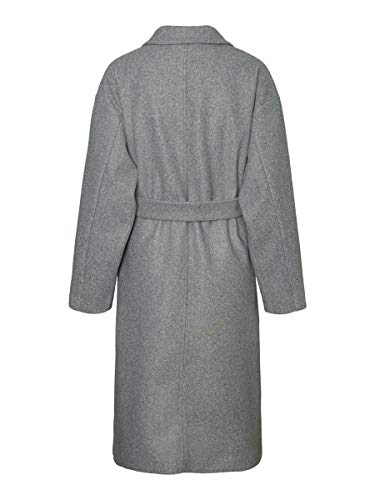 Vero Moda VMFORTUNE Long Jacket PI Abrigo, gris claro, L para Mujer