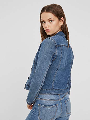 Vero Moda Vmhot SOYA LS Jacket Mix Noos Chaqueta, Azul (Medium Blue Denim Medium Blue Denim), 44 (Talla del Fabricante: X-Large) para Mujer