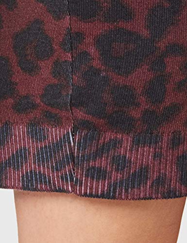 Vero Moda VMHOWL LS O-Neck Knit Dress GA Vestido, Cabernet/Detalle: W. Winetasting + Negro, M para Mujer