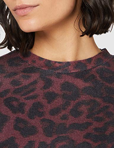 Vero Moda VMHOWL LS O-Neck Knit Dress GA Vestido, Cabernet/Detalle: W. Winetasting + Negro, M para Mujer