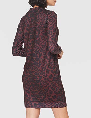 Vero Moda VMHOWL LS O-Neck Knit Dress GA Vestido, Cabernet/Detalle: W. Winetasting + Negro, M para Mujer