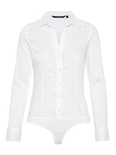 Vero Moda VMLADY L/S G-String Shirt Noos Blusas, Blanco Nieve, XS para Mujer