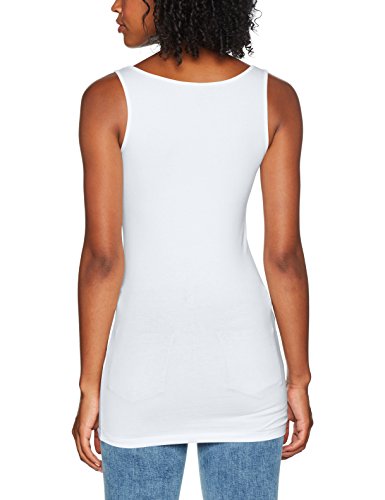 Vero Moda Vmmaxi My Soft Long Tank Top Noos Camiseta sin Mangas, Blanco (Bright White), 40 (Talla del Fabricante: Large) para Mujer
