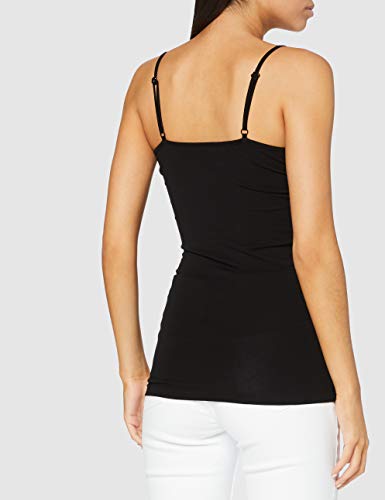 VERO MODA VMMAXI MY SOFT V SINGLET NOOS, camiseta sin mangas Mujer, Negro (Black), 38 (Talla del fabricante: Medium)