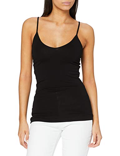 VERO MODA VMMAXI MY SOFT V SINGLET NOOS, camiseta sin mangas Mujer, Negro (Black), 38 (Talla del fabricante: Medium)