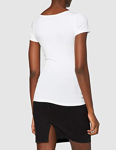 Vero Moda VMMAXI MY SS Soft U-Neck Noos Camiseta, Color Blanco Brillante, 42 (Talla Fabricante: XL) para Mujer