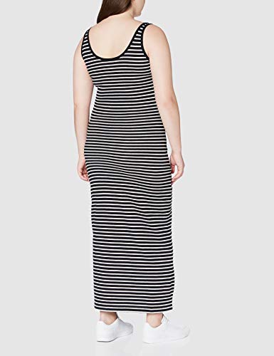 Vero Moda VMNANNA SL Ancle Dress GA Color Vestido Informal, Negro/Blanco Nieve, L para Mujer