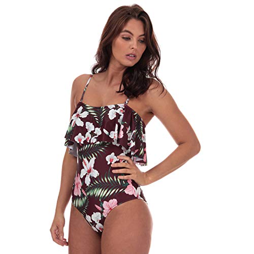 Vero Moda VMPARADISE Swimsuit Traje de baño de una Sola Pieza, Fig, Small para Mujer