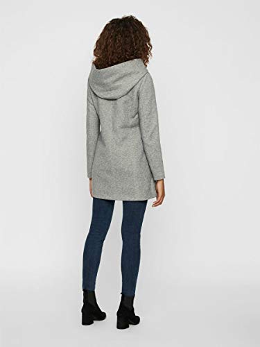 Vero Moda Vmverodona LS Jacket Noos Abrigo, Gris (Light Grey Melange Light Grey Melange), 42 (Talla del fabricante: Large) para Mujer