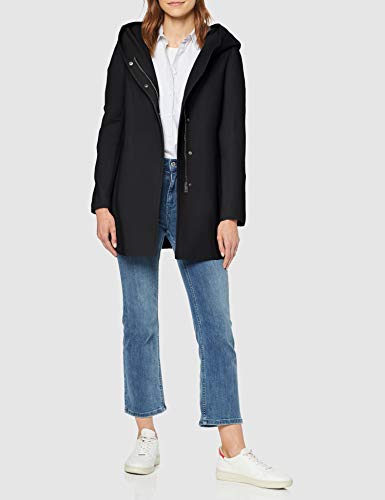 Vero Moda Vmverodona LS Jacket Noos Abrigo, Negro (Black Black), 38 (Talla del fabricante: Small) para Mujer