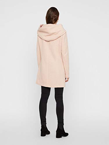 VERO MODA Vmverodona LS Jacket Noos Abrigo, Rosado (Mocha Mousse Detail:MELANGE), 36 (Talla del fabricante: X-Small) para Mujer