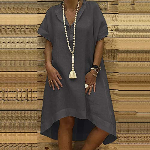 Vestido de Mujer Estilo Femenino Feminino Vestido Algodón Casual Tallas Grandes Vestido de Mujer